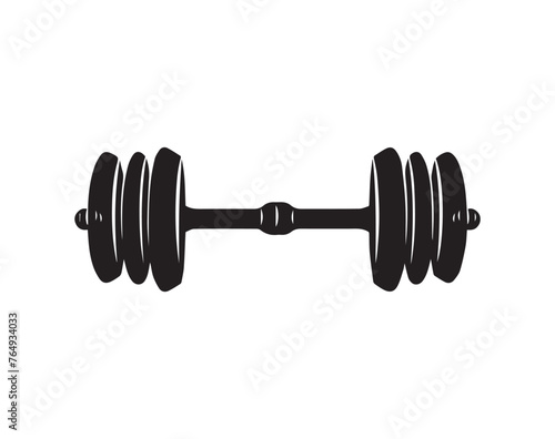 Dumbbell icon in trendy flat style isolated on white background.