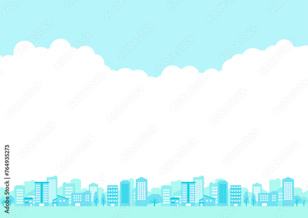 simple illustration of building scenery