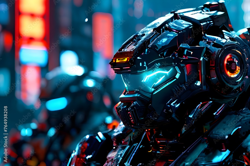 The Futuristic Mega War Robots And Hero, War Technology, High-Tech Armor.