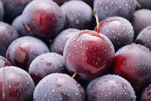 Wallpaper Mural close up of fresh plums Torontodigital.ca