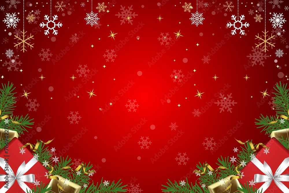 Holiday Cheer with Snowflake Confetti Background