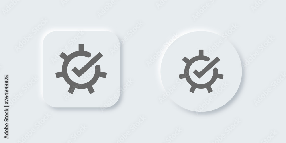 Control line icon in neomorphic design style. Setting signs vector illustration.