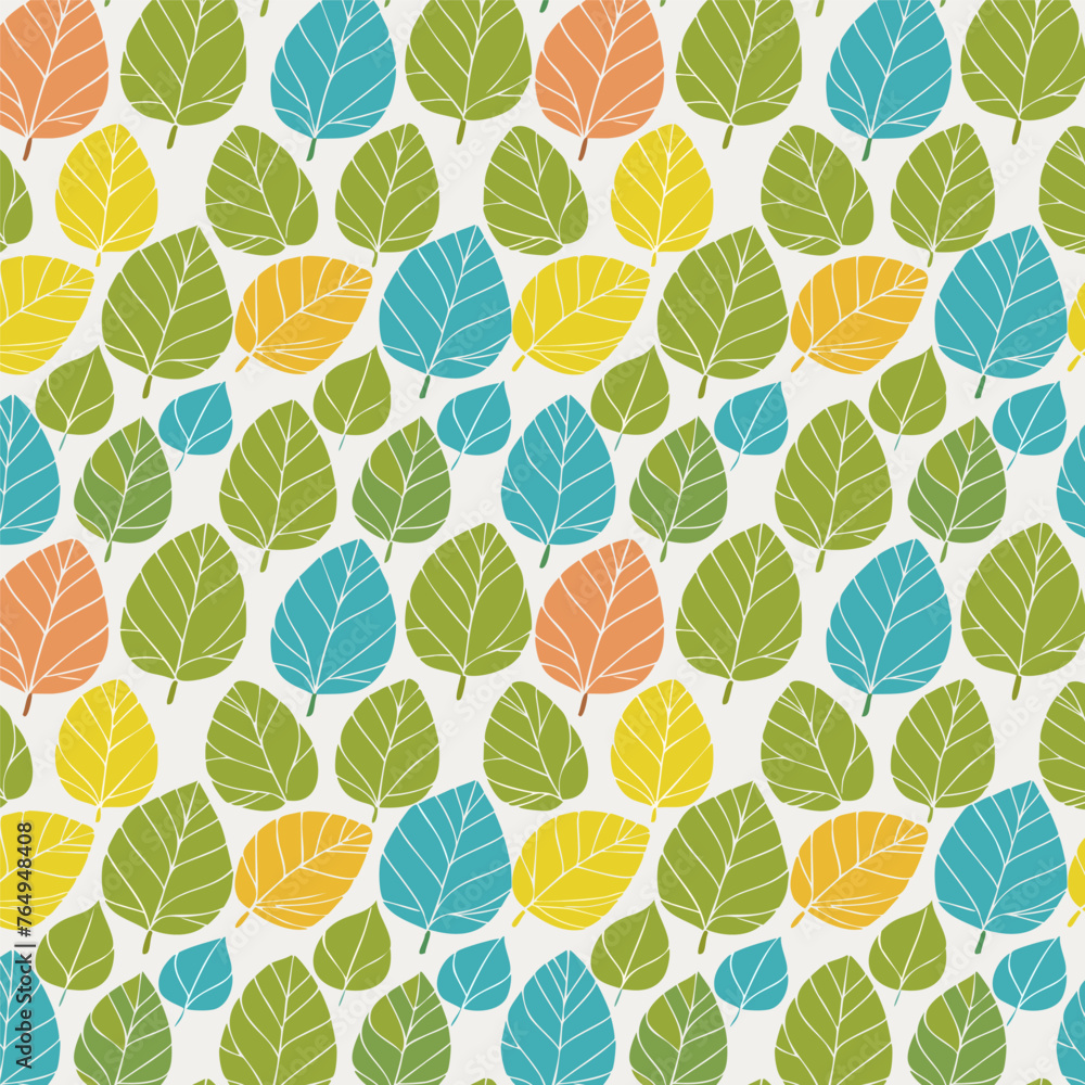 Seamless leaf pattern design Seamless leaf pattern design