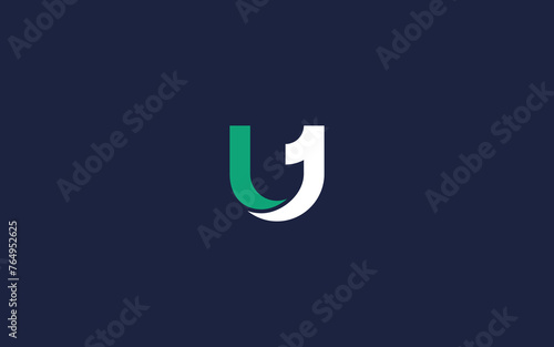 letter u with number 1 logo icon design vector design template inspiration