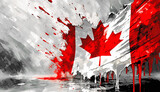 Vibrant canadian flag