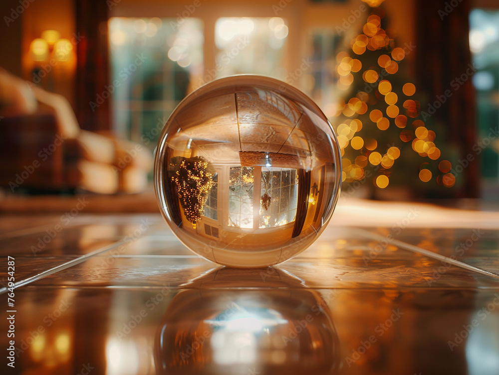 Levitating Crystal Ball, Transparent, Reflecting Energy, Suspended by Magic in a Luxurious Living Room Realistic image, Backlighting, Depth of Field Bokeh Effect Levitating Crystal Ball, Transparent, Reflecting Energy, Suspended by Magic in a Luxurious Living Room Realistic image, Backlighting, Depth of Field Bokeh Effect