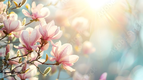 Beautiful Magnolia in full bloom 
