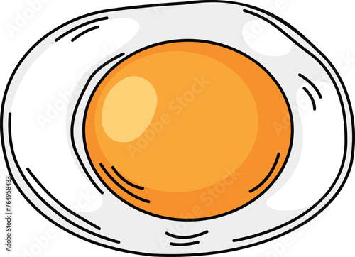 illustration of colorful yolk outline white on background vector