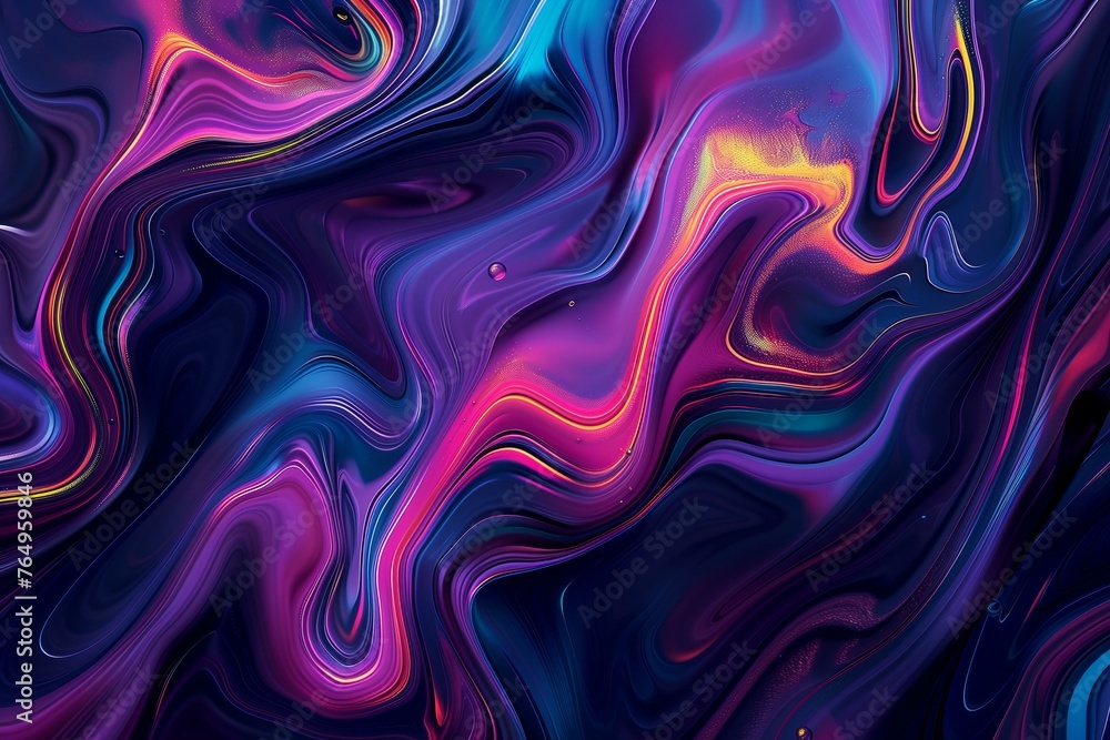 Fluid art background with swirling neon colors, reflecting the trend towards bold and dynamic abstracts