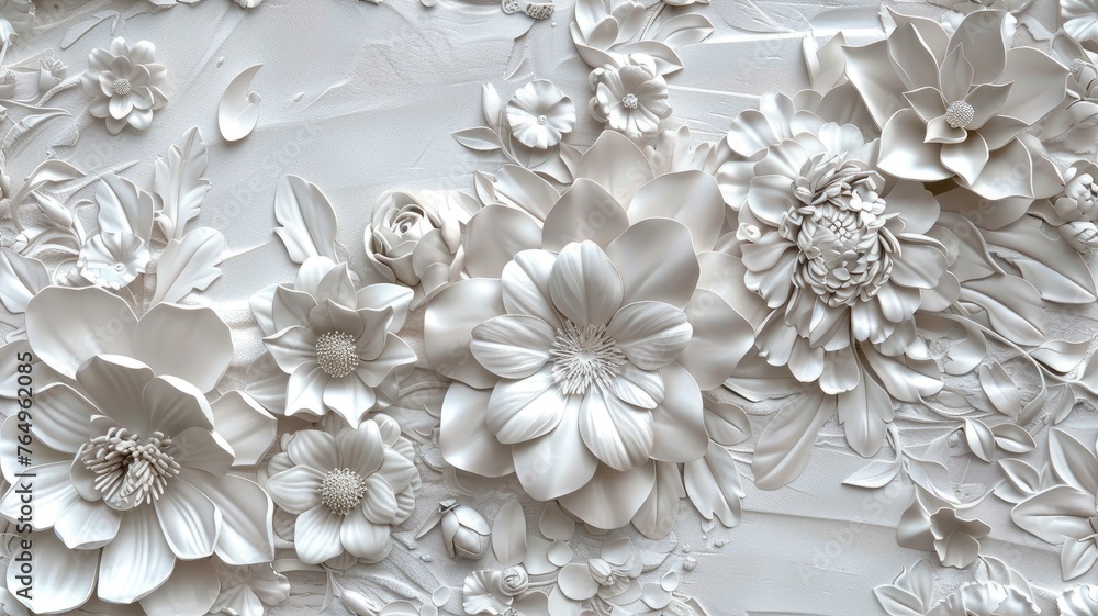 Patterns on the ceiling gypsum sheets of white flowers, plaster background - floral pattern, seamless pattern. Patterns on the ceiling gypsum sheets of white flowers, plaster background - floral pattern, seamless pattern.