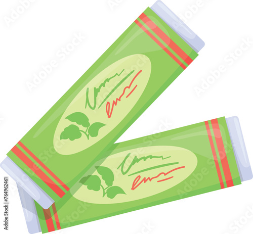 Mint gum stick cartoon icon. Fresh bubblegum