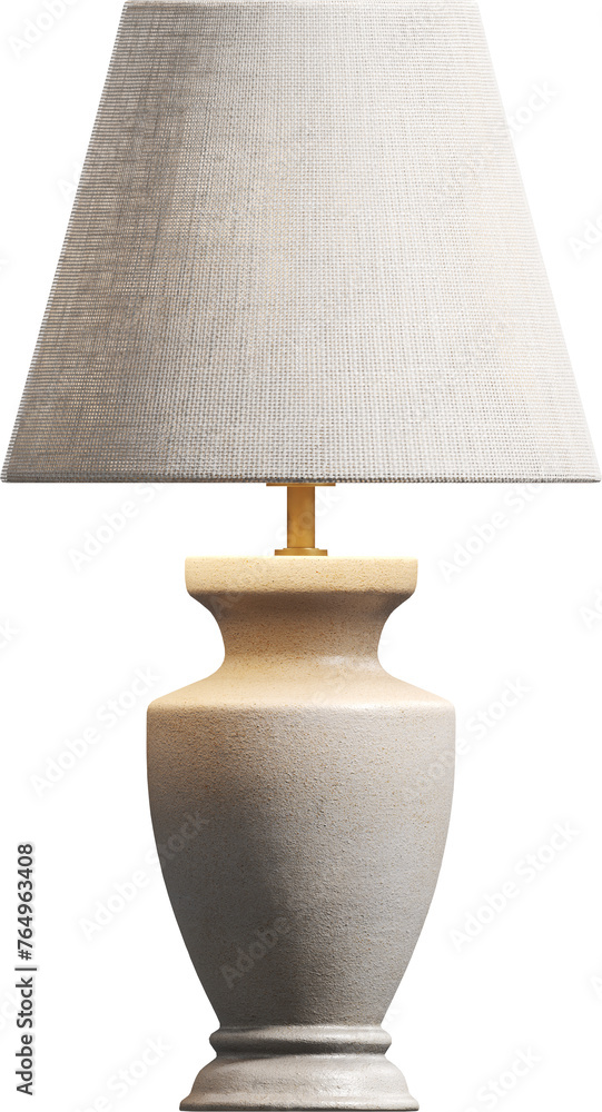 Fototapeta premium Side view of classic table lamp shade