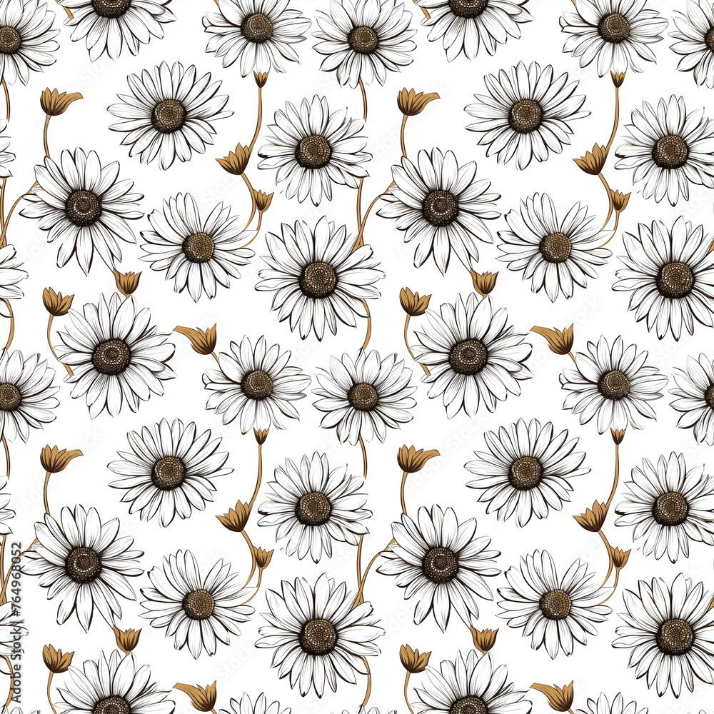 seamless pattern with daisies seamless pattern with daisies