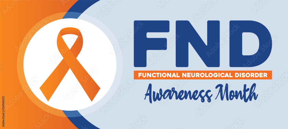 International FND Functional Neurological Disorder Awareness Month  vector illustration. 
