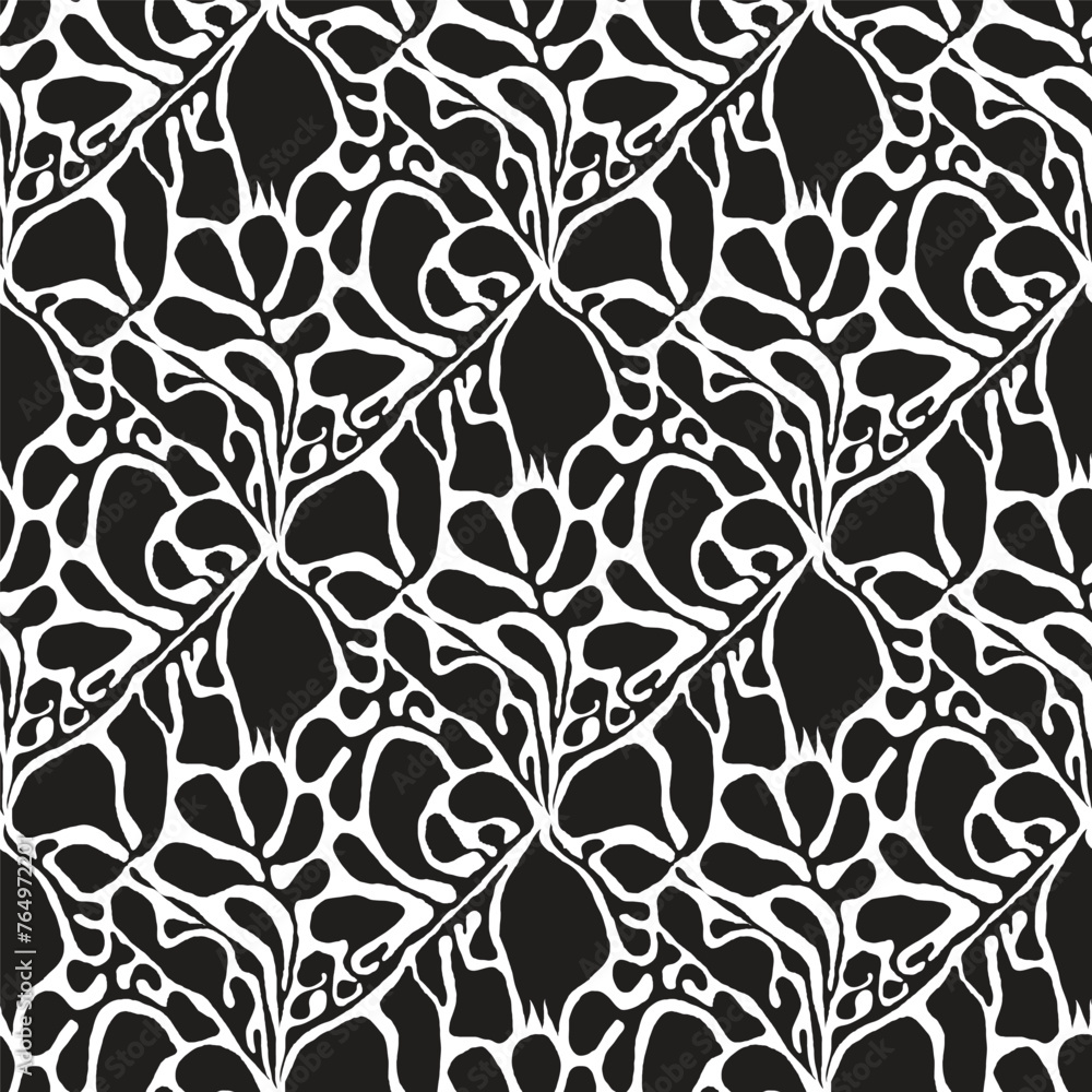 Vector Hand Drawn Seamless Ethnic Floral Pattern Vector Hand Drawn Seamless Ethnic Floral Pattern