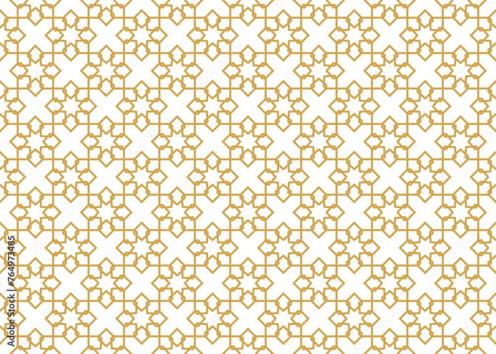 Islamic Seamless Pattern Design - Editable Vector : Suitable for Islamic Theme and Other Graphic Related Assets.