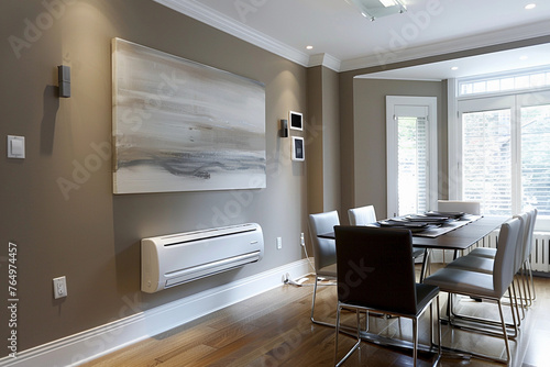 Elegant Contemporary Dining Room Interior with Modern Fixtures