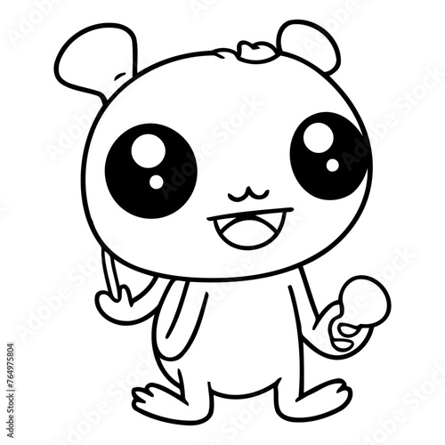 Cute little frog cartoon character vector illustration. Cute little frog cartoon character.