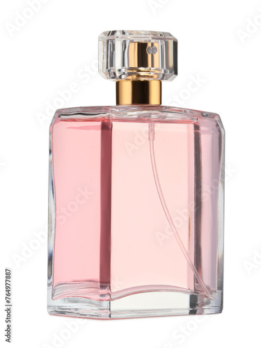 Luxury perfume in bottle isolated on white