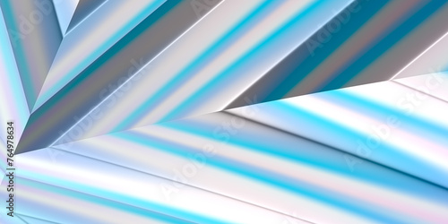 Contemporary white and blue line wallpaper presentation, cover design, beauty volumetric geometry, business, technological background, 3D illustration, 3D rendering