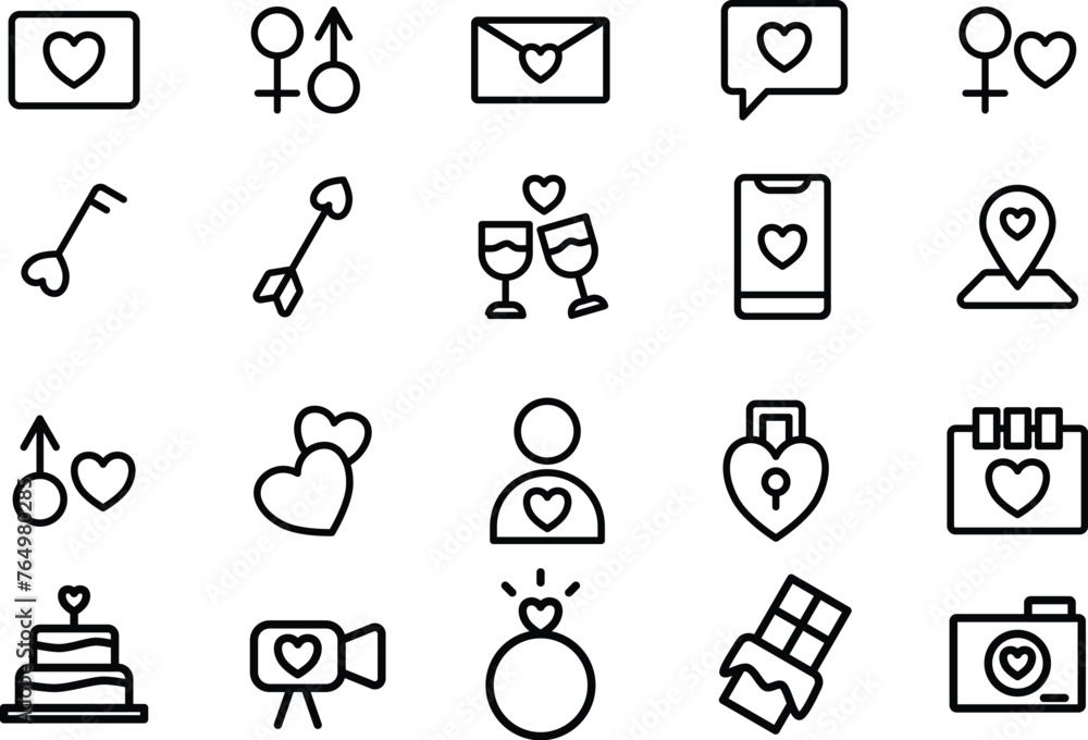 Love Icon set Love Icon set