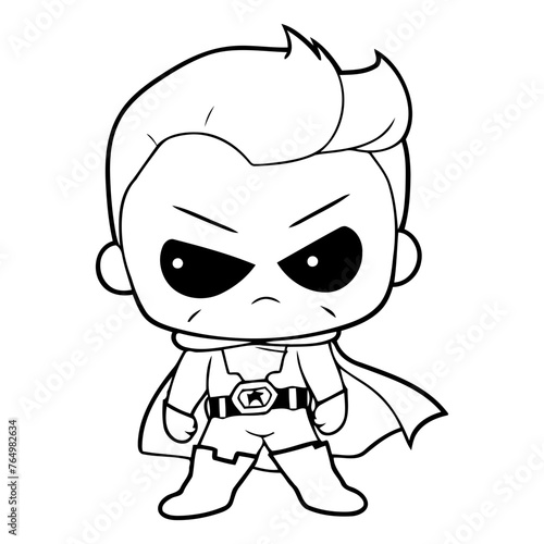Superhero Boy Cartoon Mascot Character.