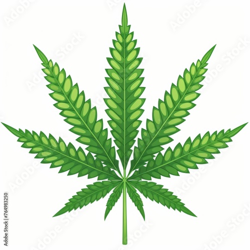 Vector illustration of cannabis plant leaf.