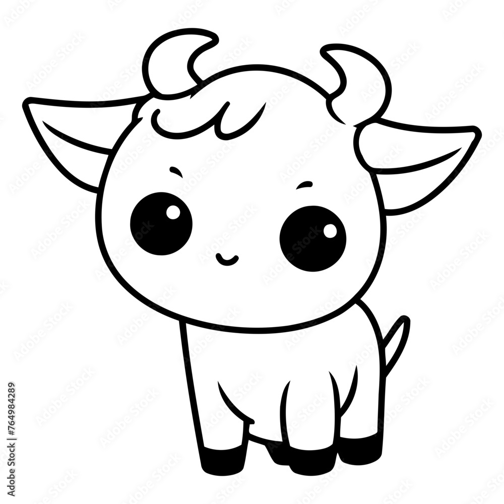 cute little goat isolated icon vector illustration designicon vector illustration design