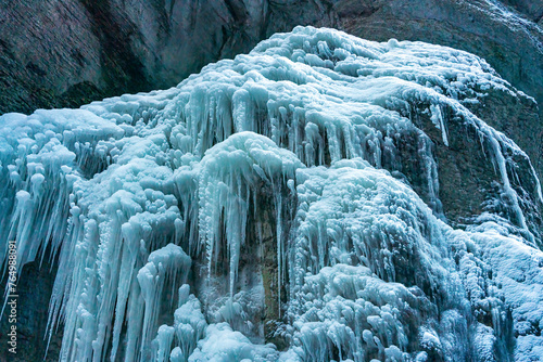 A Winter walk through the Partnachklamm canyon with iceicles © Wolfgang Hauke
