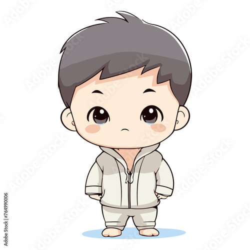 cute boy cartoon design eps10 graphic.