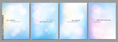 Vector realistic illustration. Blurred wallpaper. Abstract banner. Bright sky background in a minimalistic style. Reflections of light. Copy space for text. Design for poster, book cover, magazine