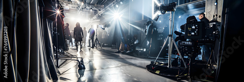 Behind the scenes of preparations for a fashion show