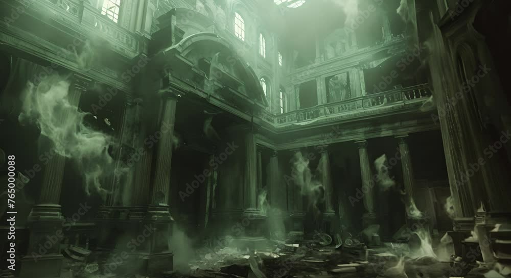Apparitions establishing a spectral bank with ghostly currency Apparitions establishing a spectral bank with ghostly currency