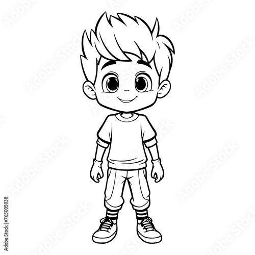 cute little boy cartoon vector illustration graphic design vector illustration graphic design