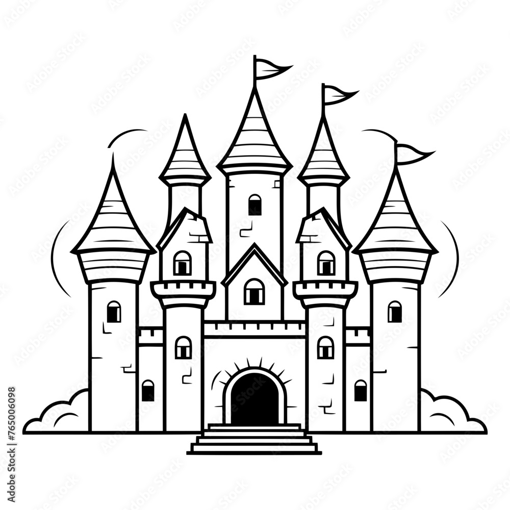 fairytale castle fairytale icon vector illustration design vector illustration design