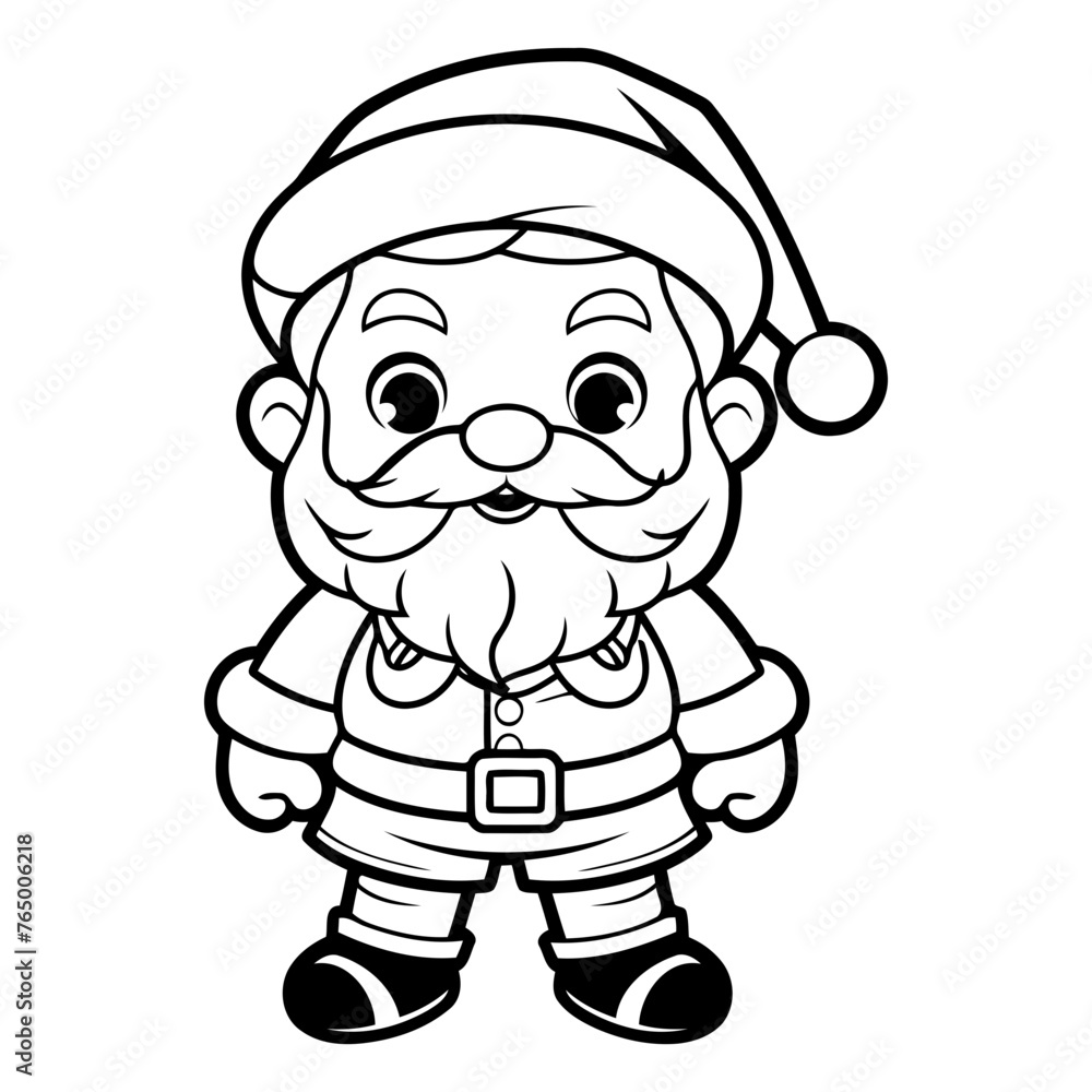 Santa Claus Cartoon Mascot Character Isolated On White Background