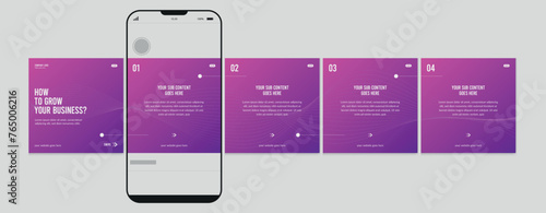Set of Linkedin Carousel Post, editable social media Instagram carousel post, modern and minimal business carousel post template, eps 10.