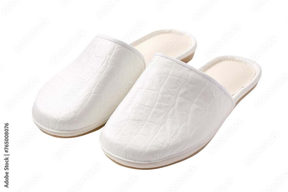 white slipper isolated on transparent background. white slipper isolated on transparent background.