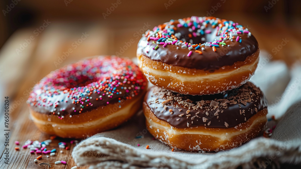 Chocolate Glaze Donut Background Chocolate Glaze Donut Background