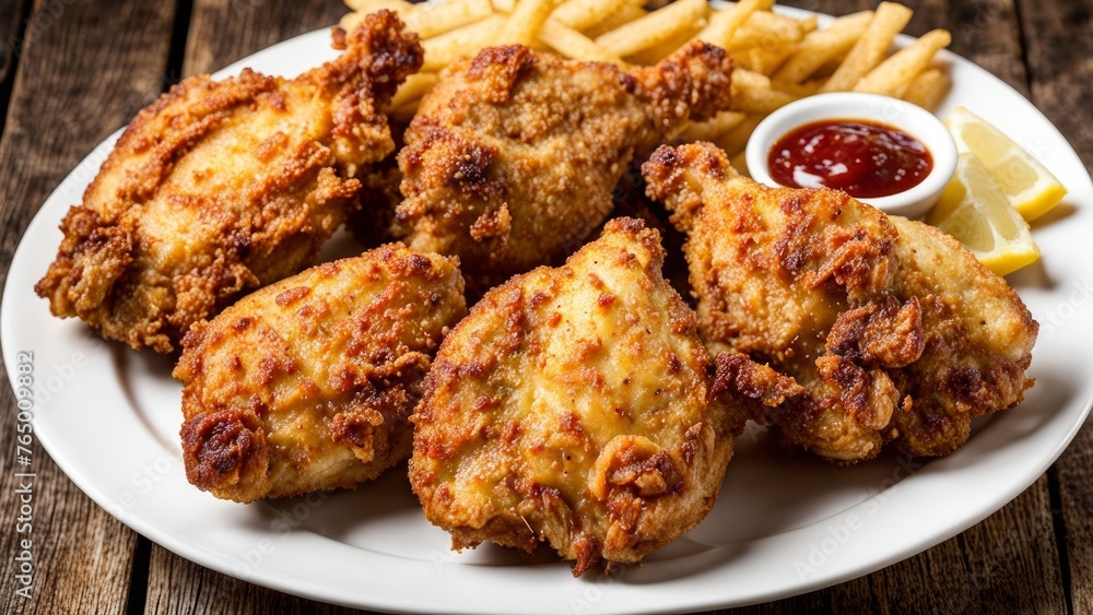 Delicious deep fried chicken photography Delicious deep fried chicken photography