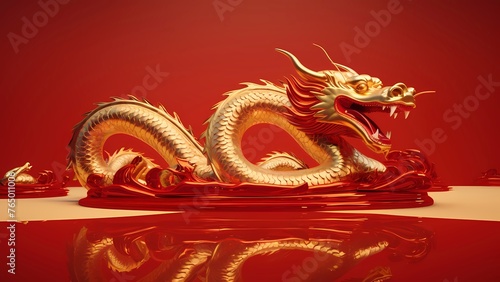 Wallpaper Mural Red Chinese Traditional Ancient Style Dragon Image Torontodigital.ca