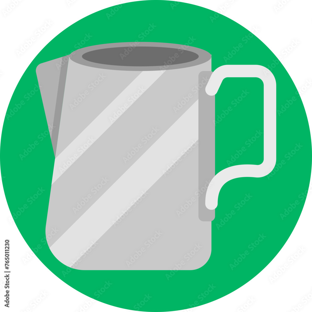 This charming milk jug icon adds a touch of dairy delight to your coffee shop category. - obrazy, fototapety, plakaty 
