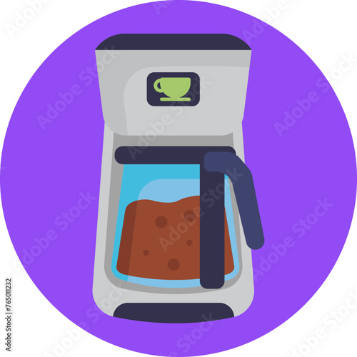 A steaming coffee pot icon, symbolizing the heart of every coffee shop, where rich aromas and comforting brews are crafted with care.
