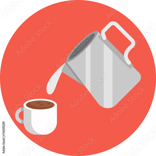 Milk Icon: A simple depiction of a classic milk jug, symbolizing the cornerstone ingredient for creamy, rich coffee blends.