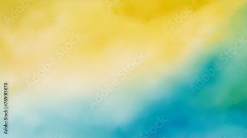 watercolor Yellow green blue turquoise grainy gradient background noise texture effect summer #765013670
