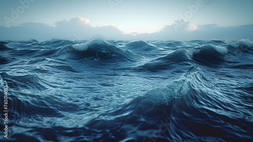 Water surface with ripples and sunlight reflections