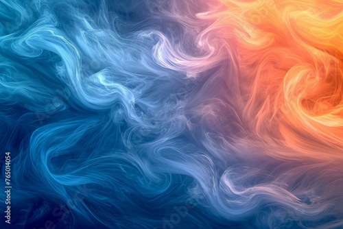 Swirling Abstract wind background. Soft wave graphic. Generate Ai