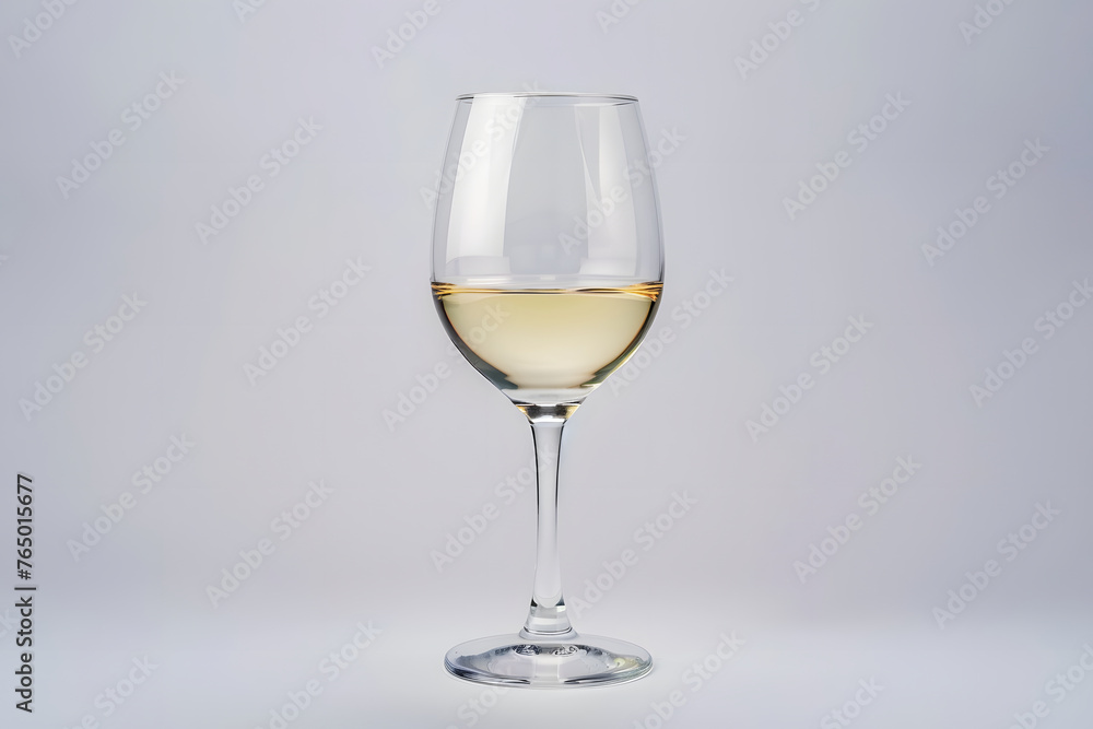 White wine glass isolated on white background White wine glass isolated on white background