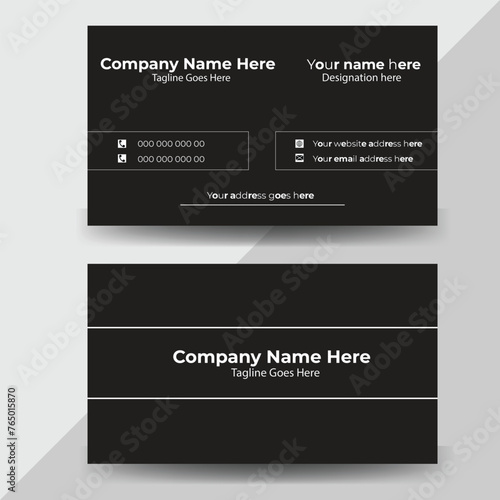 Creative and Clean Business Card for business and personal use. Double-sided Modern visiting card template. 