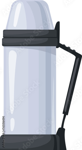 Flask cartoon icon. Thermos water plastic bottle